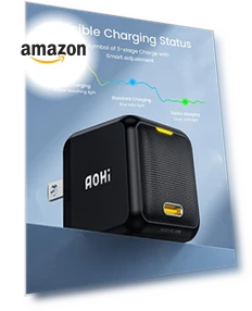 65W PD USB C Charger with LED Display Cable — Chargers, AOHI