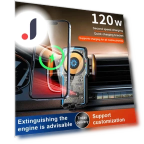 Magnetic Car Phone Holder with Fast Wireless Charging — Phone Accessories, Rainbow Rain