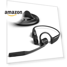 Open-Ear Wireless Headset with Noise-Filtering Boom Mic & Charging Dock — Headsets, Avantalk