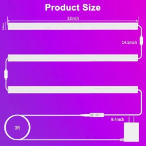 RGB Under Cabinet Lights Kit — LED Strip Lights, Benreom