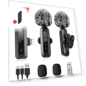 Smart Noise-Canceling Mini Microphone for Outdoor Live Streaming — Microphones, TopSky