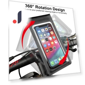 Waterproof Bike Phone Mount Bag — Handlebar Bags, Rainbow Rain