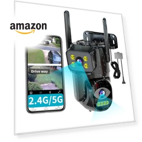 Dual Lens WiFi Security Camera Outdoor — Security Cameras