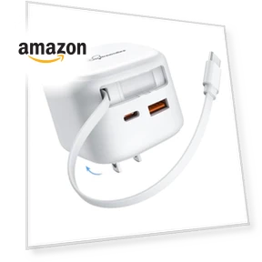 Retractable Wall Charger with Type C Cable — Chargers, Dongguan Hengyunda Technology Co.,LTD