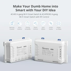 Wi-Fi Smart Switch 4-Channel Din Rail Mounting, Sonoff