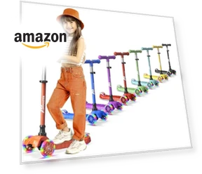 3 Wheel Kick Scooter with LED Lights — Push Scooters, Lifemaster