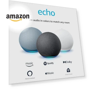 Alexa speaker with premium sound — Portable Audio, Amazon