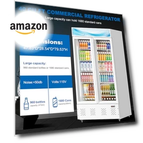 Commercial Beverage Refrigerator with Glass Door — Drink Coolers, ECEVT