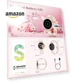 Elegant AMOLED Smartwatch for Women — Smartwatches, ESFOE