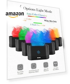 Essential Oil Diffuser and Humidifier with Flame Light — Diffusers, Aegci