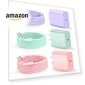 Fast Charging Wall Charger with 3-Pack USB C Cable — Chargers, Dayaoncy