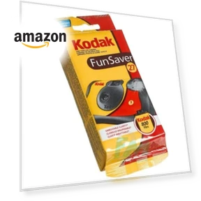 Fun Saver 35mm One-Time-Use Disposable Camera with Flash — Single-Use, KODAK