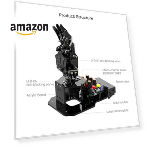 Open Source AI Bionic Robotic Hand — Robotic Enhancements, Hiwonder