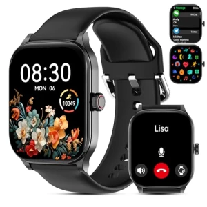 Smart Watch with Heart Rate, SpO2, Sleep, Stress Monitor, Bluetooth Calling, IP68 Waterproof — Smart Watch, Odsslgw