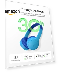 Wireless Bluetooth Kids Headphones — In-Ear Headphones, Belkin