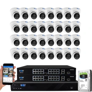 64 Channel NVR UltraHD 12MP 6K Security Camera System, GW Security