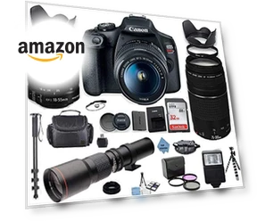 DSLR Camera Bundle with Lenses and Accessories — Lens Bundles, Canon