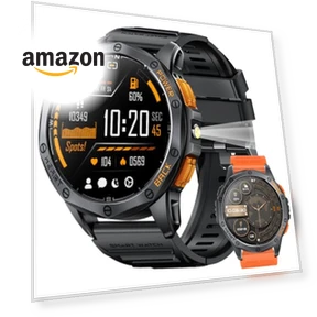 Military Smart Watch with GPS and Flashlight — Smartwatches, Tiwain