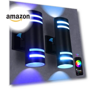 Smart Color Changing Outdoor Wall Sconce — Garden Illumination, futxnziey