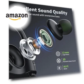 Wireless Earbuds with Earhooks — In-Ear Headphones, JOYWISE