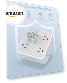 Flat Plug Power Strip Surge Protector — Power Solutions & Surge Protection, TESSAN