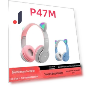 Cat Ear Gaming Bluetooth Headset with Colorful Lights — Headsets, AI Supermarket