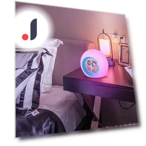 Colorful Round LED Digital Alarm Clock with Touch Control — Clocks, AKA005
