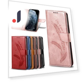 Leather Phone Case with Card Holder — Flip Cases, huhong718