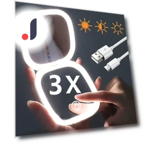 LED Makeup Mirror — Compact & Travel, Yeet5yeng