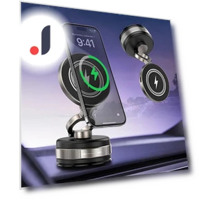 Metal Vacuum Suction Magnetic Wireless Charger Mount — Dashboard Installation Kits, Auto Parts Decorate