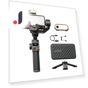 Smartphone Stabilizer Gimbal with LED Light — Selfie Sticks, Hohem