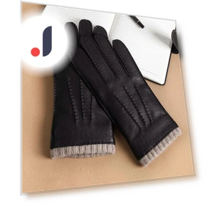 Winter Leather Gloves with Touchscreen — Gloves, Ladie KAKA