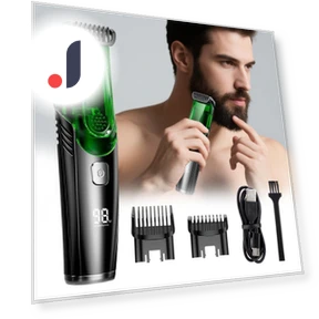 Wireless Men's Beard Trimmer — Nose & Ear Trimmers, Light makeup