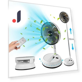 Camping Fan with Auto Head Rotation and Remote Control — Portable Cooling Solutions, JOHO