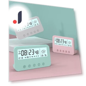 Digital Alarm Clock with Temperature and Humidity Display — Alarms & Clocks, Tondo