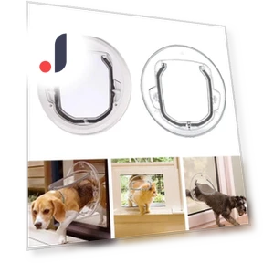 Silent Pet Door with 4 Locking Modes — Doorbells, gaodaidecoe