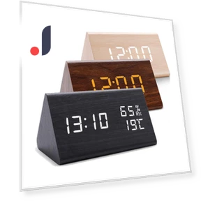 Voice Controlled Wooden Alarm Clock — Clocks, Daily necessities-V