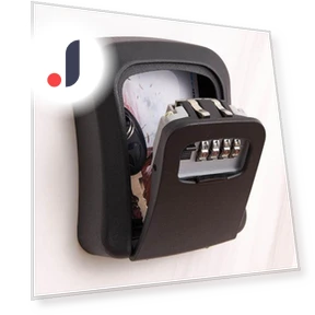 Wall-mounted key box with code lock — Lock Boxes, Jsite