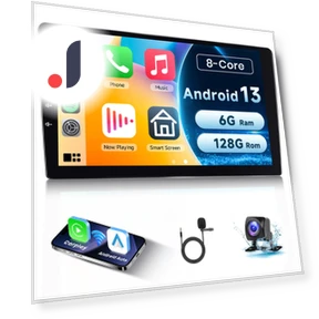 Android Car Radio with Carplay and Android Auto — Stereo Receivers, Kayomart