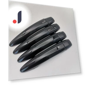 Glossy Black Door Side Handles with Smart Lock Function — Interior Grab Handles, Topfactory