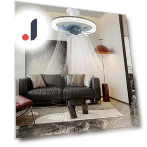 LED Fan with E27 Adapter Base and Remote Control — Ceiling Fans, Seahorse Home