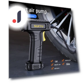 Portable Wireless Car Air Pump with Digital Display and Emergency Light — Inflation Devices, AI Supermarket