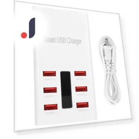 6-Port USB Smart Distribution Fast Charger — Charging Solutions, DIYelecs