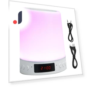 Bluetooth Speaker with Alarm Clock and Color Night Light — Clock Radios, DIYelecs