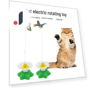 Flying Butterfly and Hummingbird Automatic Cat Teaser Wand — Cat Playthings, AI Supermarket