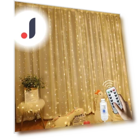 Remote Control USB Copper Wire LED Curtain Light — String Lights, AI Supermarket