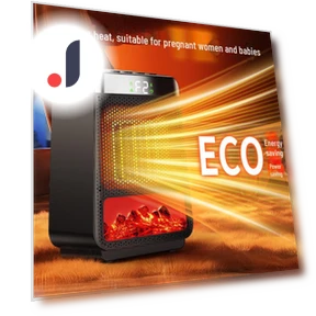 Silent Energy-Saving PTC Electric Heater with 3D Dynamic Flame — Portable Heating Solutions, Perfect choice for your home