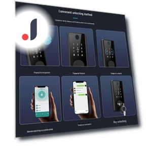 Smart Door Lock with Fingerprint Scanner — Biometric Security, Apex Gear