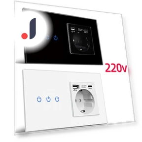 Touch Switch with Glass Panel — Switch Plates, Red dress