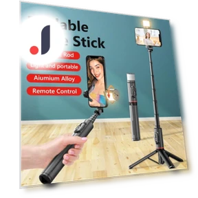 Wireless Selfie Tripod with Bluetooth Remote — Selfie Sticks, Rainbow Rain